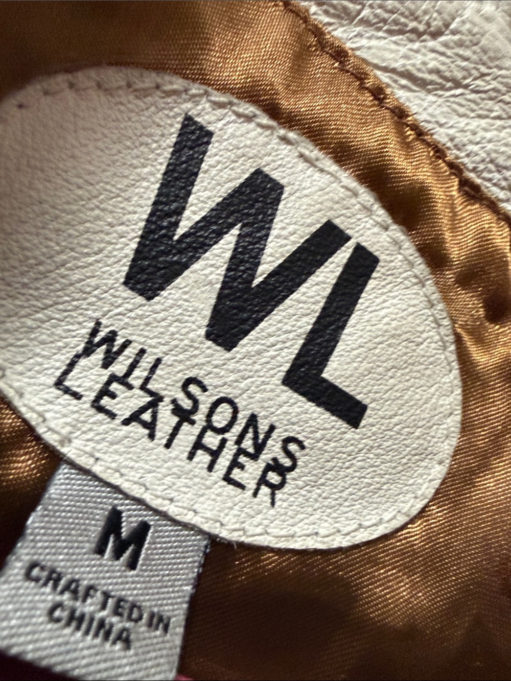 WOW POSHMARK - Authentic Wilson’s Leather White Specialty Leather Bomber Jacket - Picture 13 of 15